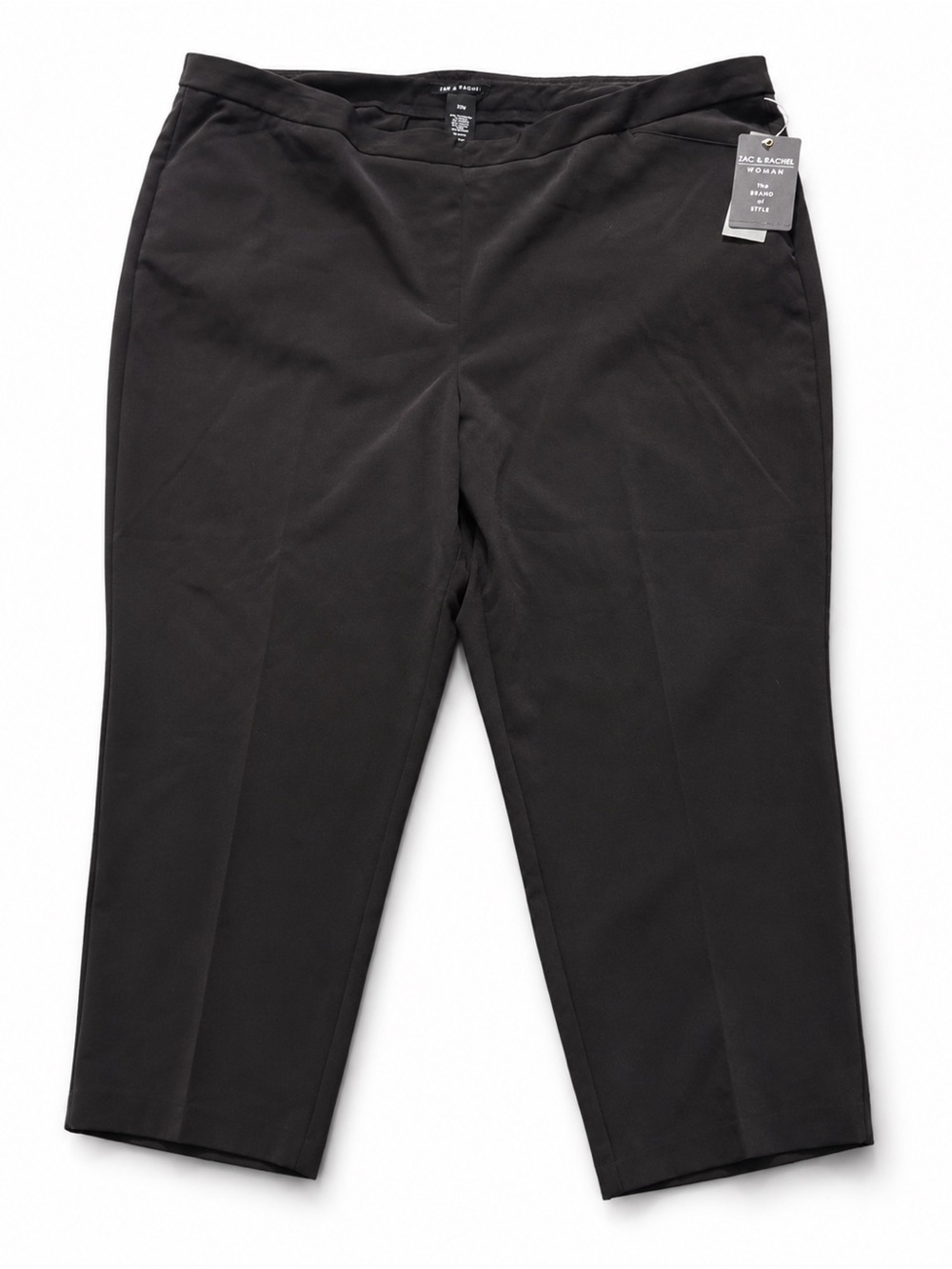 Zac & Rachel Woman Black Stretch Dress Pants 22W NWT Plus Size Career
